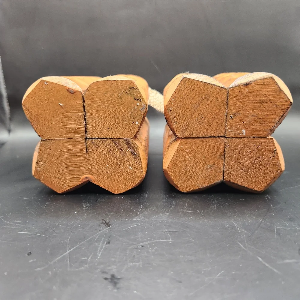 Wooden Farmhouse Primitive Pumpkins, Set of 2